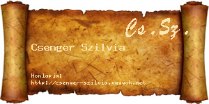 Csenger Szilvia névjegykártya