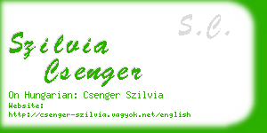 szilvia csenger business card